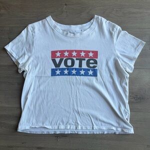 LEVI'S® X VOTE CROPPED SURF TEE SHIRT - size large